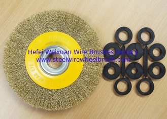 China Industrial Steel Circular Wire Wheel Cleaning Brush For Bench Grinders supplier