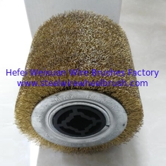 China Wood Polishing Industrial Roller Brushes / Steel Wire Brush Wheel Roller supplier