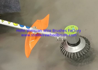 China Twist Knot Conical Wire Weed Brush 200mm OD X 25.4mm ID For Grass Trimmer supplier