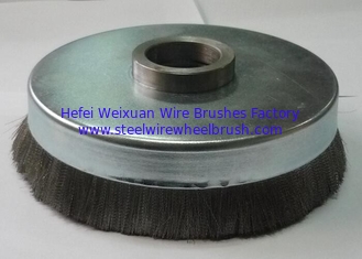 China Engine Assembly Crimped Wire Cup Brush 150mm OD X 25mm Inner Hole For Deburring supplier