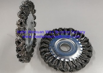 China Stainless Steel Twist Knot Wire Cup Brush / Wire Knot Brush With 22mm Hole supplier