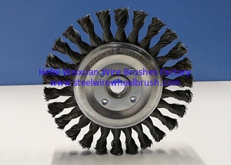 China High Elongation Twisted Knot Wire Brush Wheel / Knotted Wire Cup Brush supplier