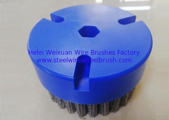 China Fineblanking CNC Deburring Brushes 80mm Outer Diameter With Hexagonal Hole supplier