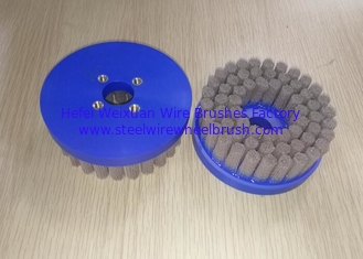 China Disc Abrasive Polishing CNC Deburring Brushes With Aluminum Oxide Bristle supplier