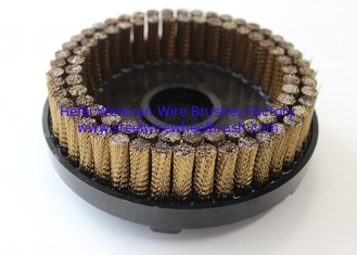 China No Spark Disc Brass Wire Cup Brush Punched Double Row 150 Mm Outer Diameter supplier