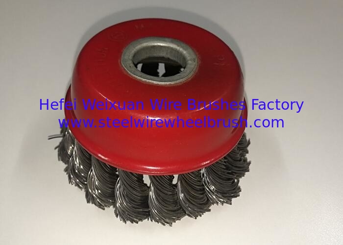 Metal Polishing 16mm Inner Dia Steel Wire Wheel 2 Pcs