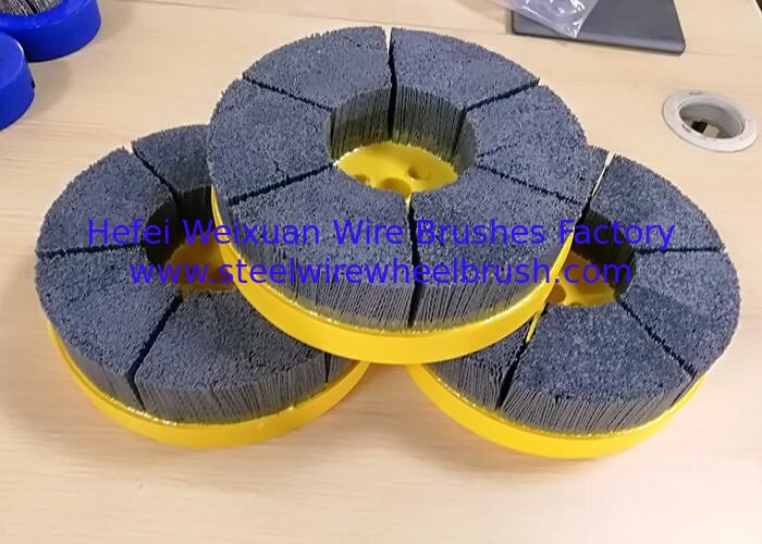 Segment Type CNC Deburring Brushes / Nylon Abrasive Cup Brush For Deburring
