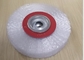 White Color Abrasive Nylon Wheel Brush / Nylon Sanding Wheel 12.7mm Inner Hole supplier