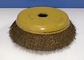 Brass Coated Crimped Wire Cup Brush High Tensile 200MM OD For Removal Rust supplier