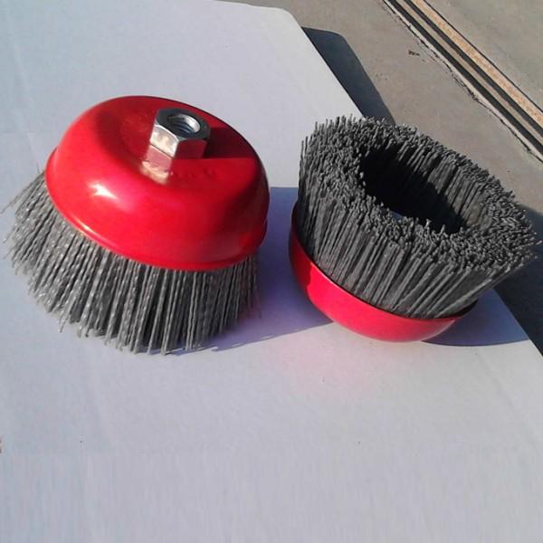 25mm Trim Length Nylon Bristle Cup Brush Coarse Grinding Filament Brushes