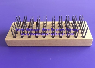 China Heavy Duty Angled Flat Steel Wire Cleaning Butcher Wooden Block Wire Brush supplier