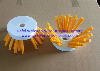 China 200mm Outer diameter Yellow Bristle Nylon Weed Brush for Remove Grass supplier
