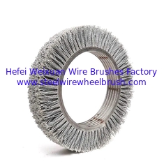 China Abrasive Nylon Wound Spiral Roller Brushes for Coils Treatment supplier