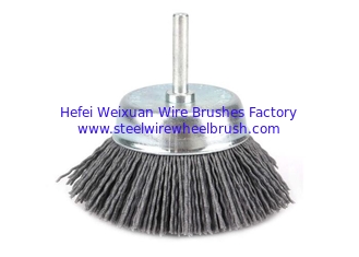China Grey Nylon Filament Nylon Abrasive Cup Brush With Shank Applied Polish the Wood supplier