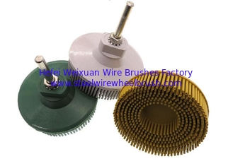 China 3m Roloc Tapered Bristle Disc Radial Bristle Brush Disc 75mm with Shank supplier