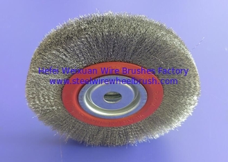 China Long Life Crimped Wire Wheel Brush 150 X 16mm Stainless Steel For Removing Rust supplier