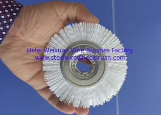 China Hexagon Hole Aluminium Oxide Filament Nylon Wheel Brushes for Automated Finishing supplier
