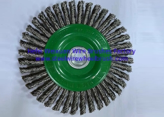 China 125mm OD Stringer Bead Knotted Wire Wheel Brush for Weld Preparation and Cleaning supplier