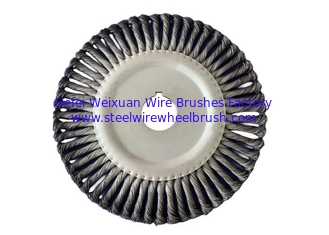 China 300mm Knot Wire Wheel Brush with 0.5mm Carbon Steel Wire for Aggressive Edge Use supplier
