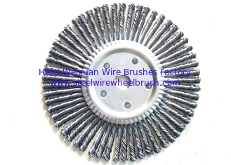 China Industrial Supplier 80 Knot 350mm OD Steel Knotted Pipe End Deburring Brush supplier