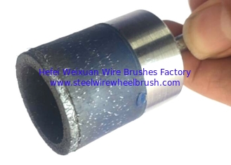 China Polyflex Encapsulated Crimped Wire End Brush 34mm OD For Cleaning Hot Welds supplier