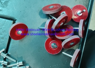 China 50 MM Shaft Mounted Wheel Brush Encapsulated for Rust Removal supplier