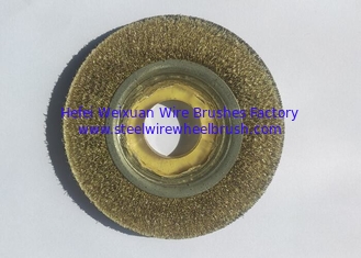 China 125MM OD Stainless Steel Circular Encapsulated Wire Brush in Heavy Duty Cleaning supplier