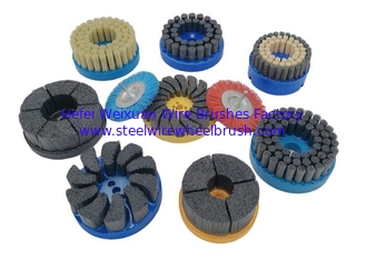 China DOT Style Abrasive Nylon Disc Brush Deburring Tools for Surface Preparation supplier