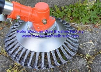 China Various Brand Grass Cutter Weed Brush 200mm OD HSS Wire Material Knotted Construction supplier