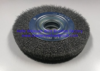 China Corrugated Wire Industrial Steel Wire Wheel Brush For Heavy Duty Brushing supplier