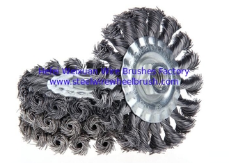 China Perfect Rust Removal Twist Knot Wheel Brush 4 Inch OD For Cleaning Spot Welds supplier