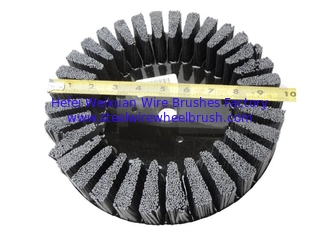 China 10 Inch OD Glued Abrasive Nylox Disc Brush Rectangular Filament supplier