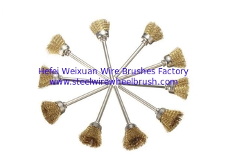 China 3mm Shank Size Crimped Wire Cup Brush Miniature Power Brushes 16 MM OD supplier