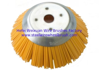 China Yellow Bristle Nylon Rilsan Trimming Weed Brush , Road Sweeper Brushes supplier