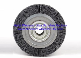China 6 Inch Circular Nylon Wire Wheel Brush / Nylon Bristle Wheel For Decorative Glass supplier