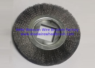 China 10 inch Stainless Steel Wire Wheel Brush 250 OD X 40mm Square Inner Hole supplier