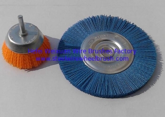 China 0.8 Mm Bristle Dia Abrasive Wheel Brush / Nylon Sanding Brush For Light Deburring supplier
