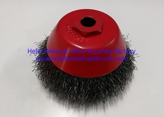 China Flexible Crimped Wire Wheel Cup Brush 125MM Outer Diameter 22.2mm Arbor Hole Size supplier