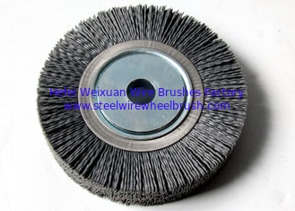 China Fine Grain Industrial Nylon Wheel Brush 150 Mm Outer Diameter For Deburring supplier