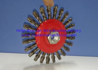 China Anti - Rust Knotted Wire Wheel Brush / Wire Wheel Cup Brush For Removing Powder - Coating supplier