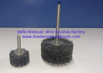China Silicon Carbide Filament Mounted Nylon Abrasive Wheel Brush​ With 6mm Shank supplier