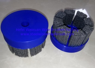 China Deburring Tufted Abrasive Disc Brushes / Abrasive Nylon Brush 75mm OD X 16mm ID supplier