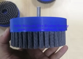 China Silicon Carbide Filament Abrasive Disc Brushes 150mm OD With 6mm Shank supplier