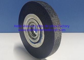 China Safety Deburring Blue Encapsulated Wire Wheel Brush 152mm OD X 32mm ID supplier