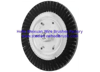 China Encapsulated Threaded Knot Wheel Brush Polyflex Face Material For Removing Rust supplier