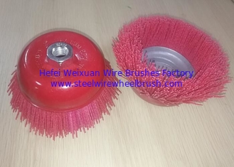China Deburring Industrial Radial Nylon Abrasive Cup Brush 100mm Outer Diameter supplier