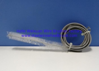 China Soft Nylon Bristles CPAP Tube Cleaning Brush SS304 Shank Material 22mm OD supplier