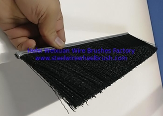 China Nylon Bristle Metal Channel Strip Brushes Aluminium Holder For Dust Removal supplier