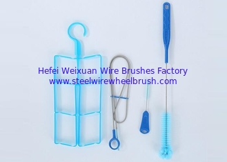 China Blue Water Bladder Pipe Cleaning Brush 80mm Bristle Length With 25MM OD supplier