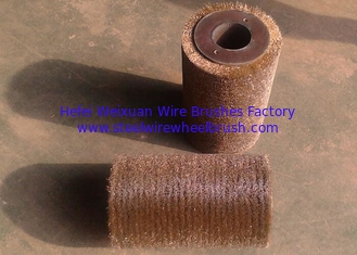 China Retread Tire Industrial Roller Brushes Steel Wire Material For Rubber Tire Recycling supplier